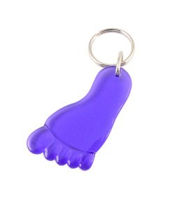 Breloczek na klucze – kształt stopy fioletowy, 1 szt.