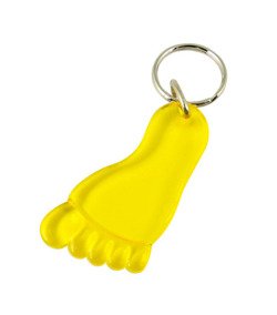 Breloczek na klucze – kształt stopy żółty, 1 szt.