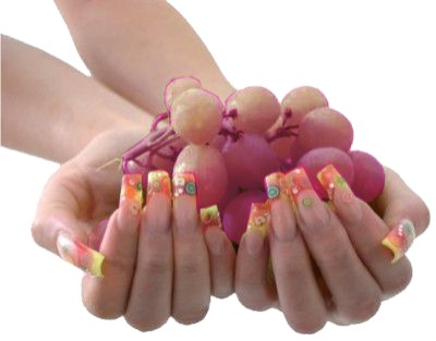 Pleasant and fashionable decorations for nails made of Fimo mass.