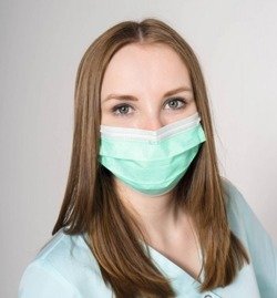 Hygiene masks medical class 1, green 50 pcs.