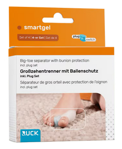 RUCK® smartgel plug+switch żelowy separator palców z osłoną na haluks - 4 szt.