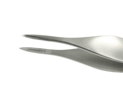 Tweezer, stainless steel, pointed, 9,5 cm.