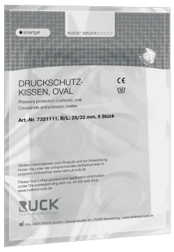 RUCK smartgel – Oval Gel Pressure & Friction Protection Cushions, 25×32 mm, Pack of 6