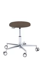 Podologiczny taboret RUCK STOOL round, mocca, długi podnośnik