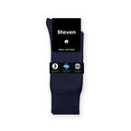 Steven navy socks 100% cotton Sanitized non binding seamless
