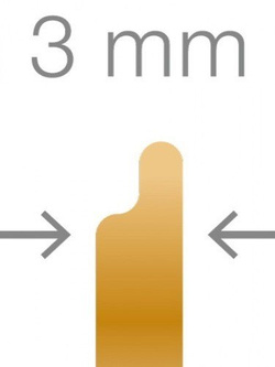 Złota klamra ortonyksyjna RUCK® GOLDSTADT PROFESSIONAL, pełna, gr 0,10mm, rozm 20, 1szt.