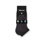 Steven graphite ankle socks 100% cotton Sanitized non binding seamless