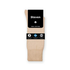 Steven beige socks 100% cotton Sanitized non binding seamless
