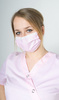 Hygiene masks medical class 1, pink 50 pcs.