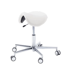 Podologiczny taboret RUCK STOOL saddle, biały, długi