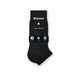 Steven black ankle socks 100% cotton Sanitized non binding seamless