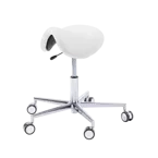 Podologiczny taboret RUCK STOOL saddle, biały, długi