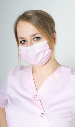 Hygiene masks medical class 1, pink 50 pcs.