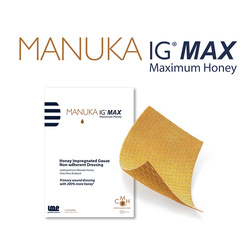 Antybakteryjny opatrunek Manuka IG MAX – siatka nasączona miodem Manuka, 10 x 12,5 cm