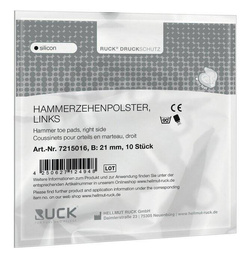 Podkładka na palec młotkowy RUCK® silicon, lewa, 10 szt.