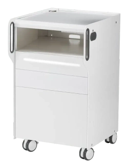 Podologiczna szafka RUCK® ROOM move S z światłem LED, CPL biały