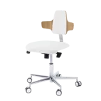 Podologiczne krzesło RUCK STOOL dynamic, napoleon, CPL Dąb, biały