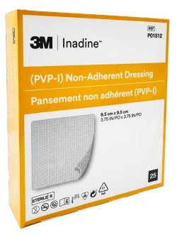 Nieprzywierający opatrunek z jodyną powidonową INADINE 9,5 x 9,5 cm, 1 szt.