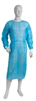 Protective medical apron made of non-woven fabric, blue, size L, mankiet, 10 pcs.