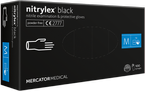 Rękawice nitrylowe nitrylex® black, czarne, M, 100 szt.