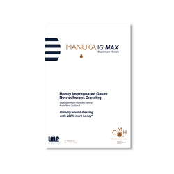 Antybakteryjny opatrunek Manuka IG MAX – siatka nasączona miodem Manuka, 10 x 12,5 cm