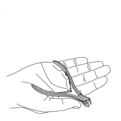 Podologiczne cążki czołowe RUCK®, matowe 11 cm