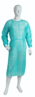 Protective medical apron made of non-woven fabric, green, size XL, cuff, 10 pcs.