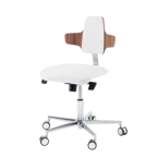 Podologiczne krzesło RUCK STOOL dynamic, napoleon, CPL Orzech, biały