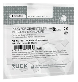 Kliny korekcyjne RUCK® smartgel plug+switch, prostokątne, turkusowe, małe, strong, 20 szt