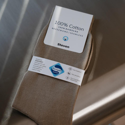 Steven beige socks 100% cotton