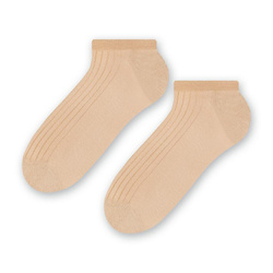 Steven beige ankle socks 100% cotton Sanitized non binding seamless