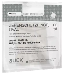 RUCK® basic, filcowe pierścienie ochronne na palce, owalne 3 mm, 9 szt.