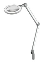 Daylight iQ LED lampa-lupa 3 dpt biało-szara z zaciskiem stołowym