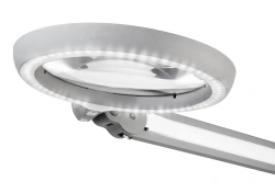 Daylight iQ LED lampa-lupa 3 dpt biało-szara z zaciskiem stołowym