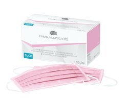 Maseczki higieniczne RUCK®, klasa medyczna 1, różowe 50 szt.
