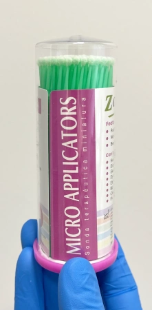 Aplikatory Microbrush – precyzyjne mikroszczoteczki, kolor zielony, 100 szt.