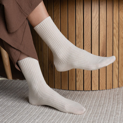 Steven non-binding seamless socks 100% cotton OEKO-TEX ribbed