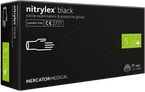 Rękawice nitrylowe nitrylex® black, czarne, S, 100 szt.