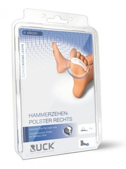 Poduszka na palec młotkowy RUCK® silicon, prawa, 2 szt.