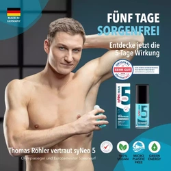 5 dniowy antyperspirant w sprayu syNeo 5 MAN, VEGAN, 30 ml, 1 szt.