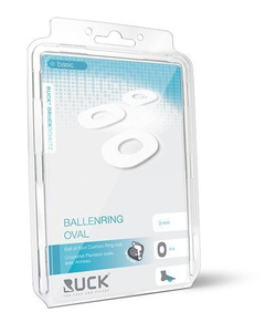 Orteza filcowa - krążki owalne RUCK® basic, białe, 3 mm, 40 szt.