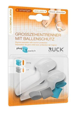 Plug+switch, separator palucha + odciążenie Hallux Valgus + kliny, 2 komplety