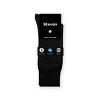Steven black socks 100% cotton Sanitized non binding seamless