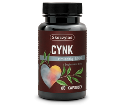 SKOCZYLAS Cynk, miedź i ekstrakt z zielonej herbaty (EGCG), 60 kapsułek