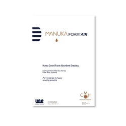 Manuka Foam Air – Sterylny piankowy opatrunek z medycznym miodem Manuka 10x10 cm