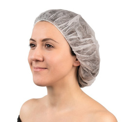 Cosmetic disposable caps, white - 100 pieces