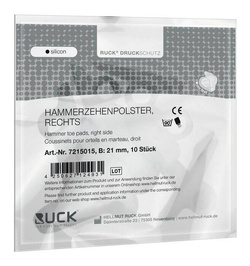 Podkładka na palec młotkowy RUCK® silicon, prawa, 10 szt.