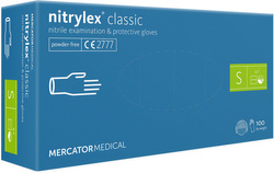 Rękawice nitrylowe nitrylex®, niebieskie, S, 100 szt.