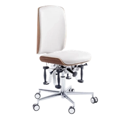 Zdrowotne krzesło  RUCK STOOL Bioswing, CPL Orzech, biały