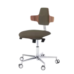 Podologiczne krzesło RUCK STOOL dynamic, napoleon, CPL Orzech, espresso